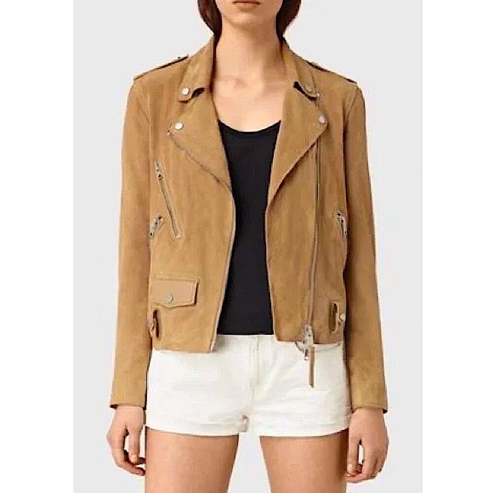 All Saints Richardson Suede Jacket - Picture 3 of 16